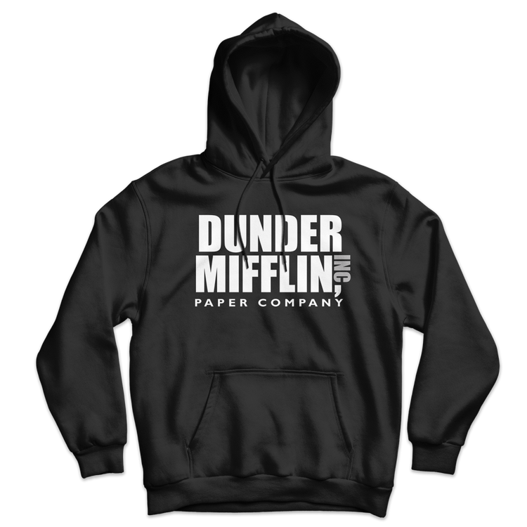 a black sweatshirt with white text