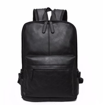 a black backpack with a white background