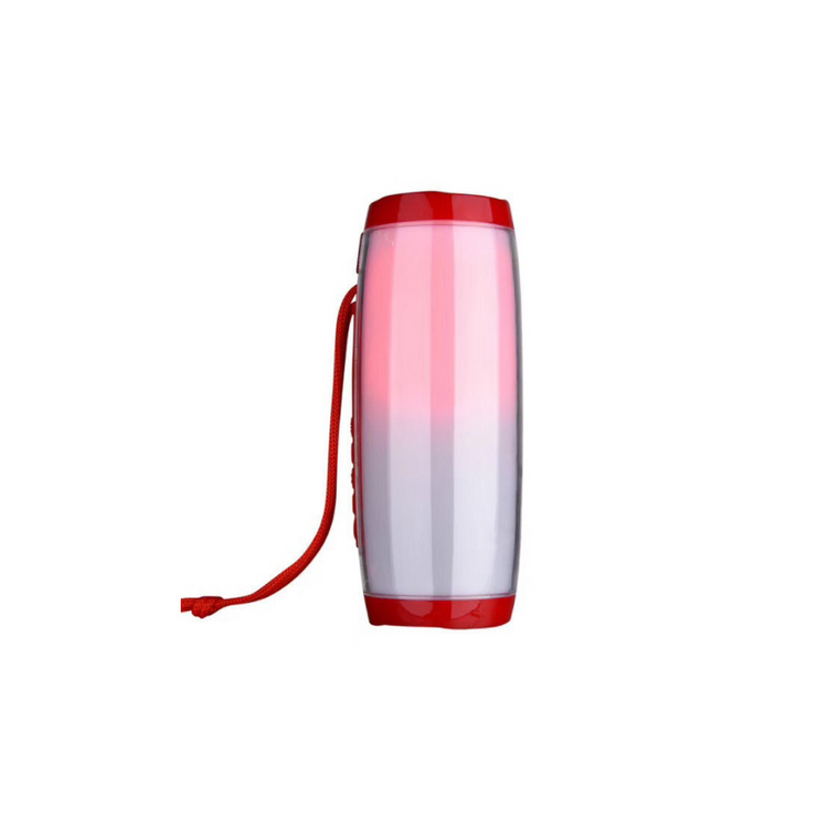 a red and white rectangular object with a cord