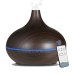 Wood-Grain Aromatherapy Lamp with Remote