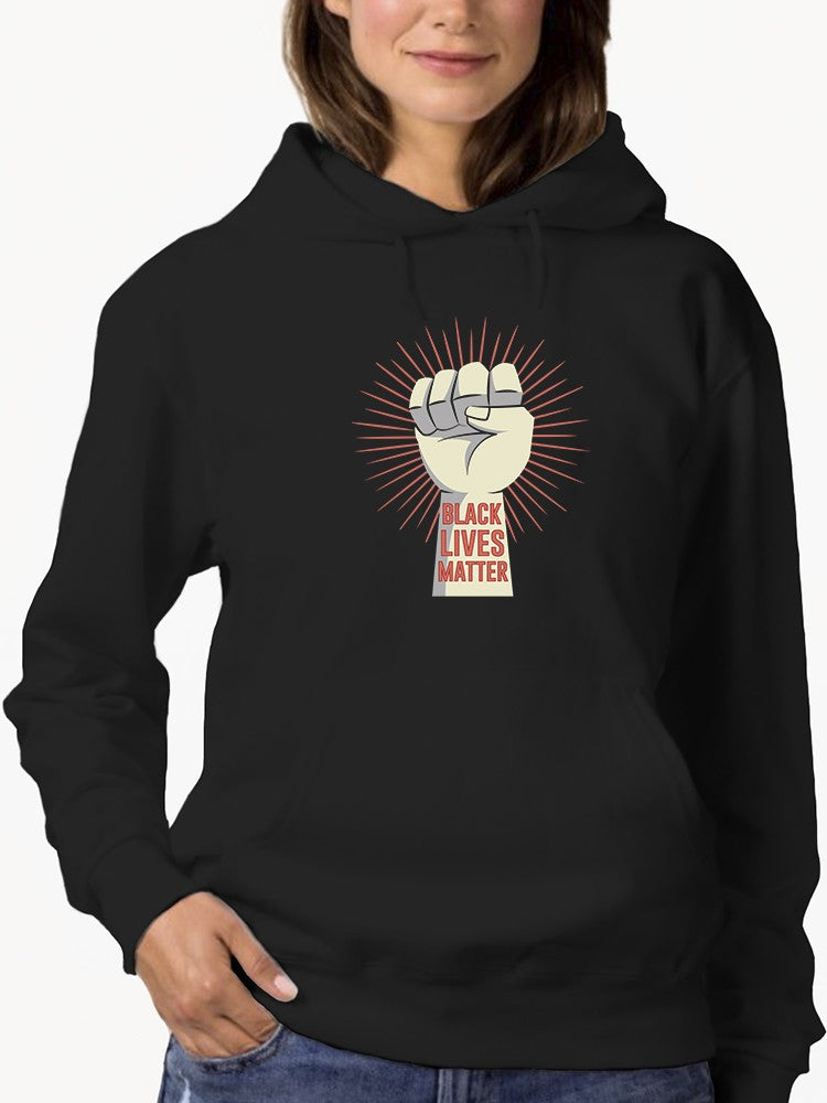 Black Lives Matter In A Fist Hoodie Women's -GoatDeals Designs
