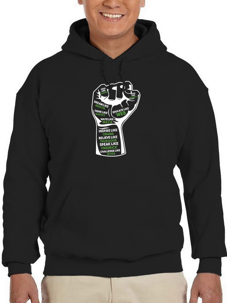 a person wearing a black hoodie