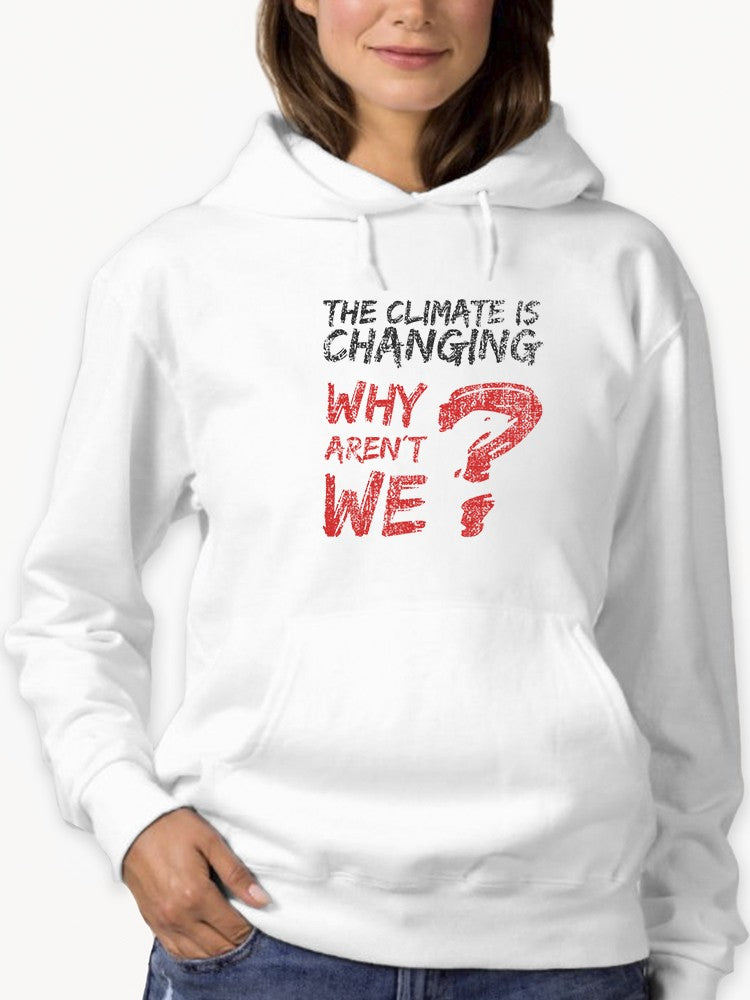a person wearing a white sweatshirt