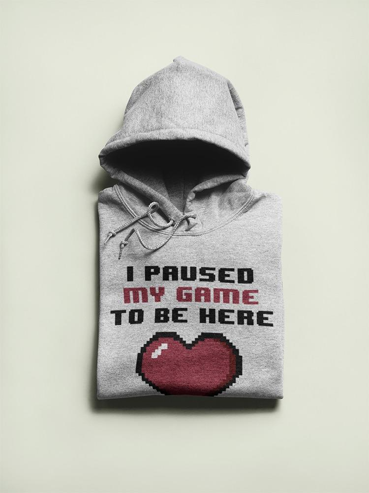 I Paused My Game Pixelated Heart Hoodie Men's -GoatDeals Designs