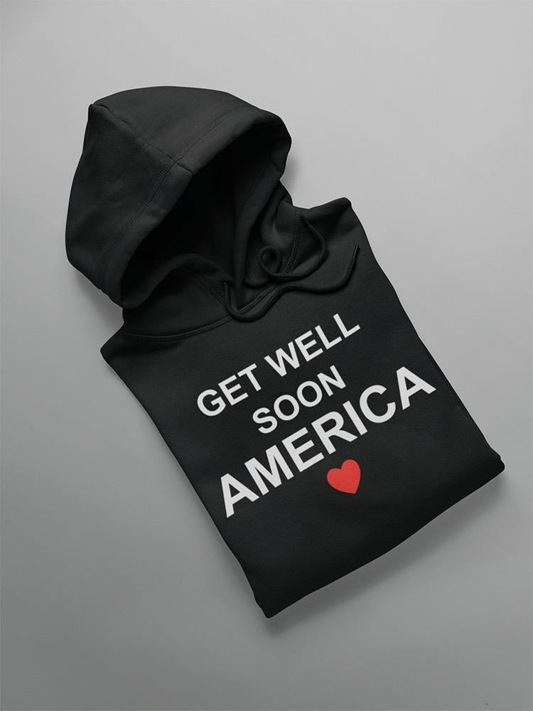 a black sweatshirt with white text on it