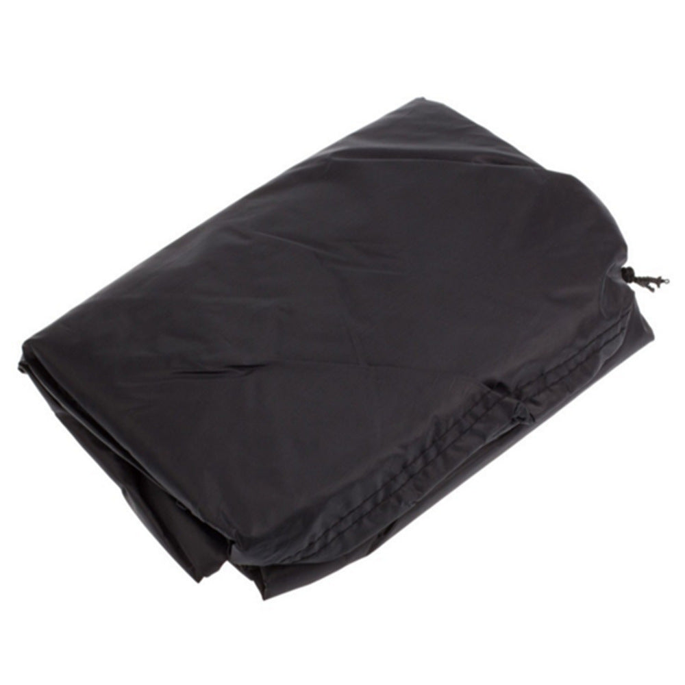 a black tarp on a white background