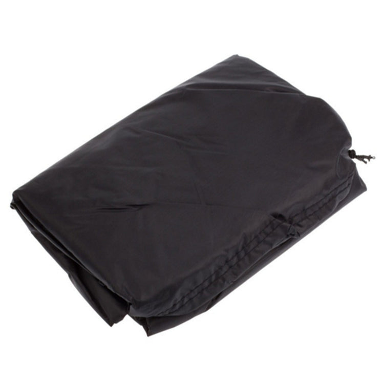 a black tarp on a white background