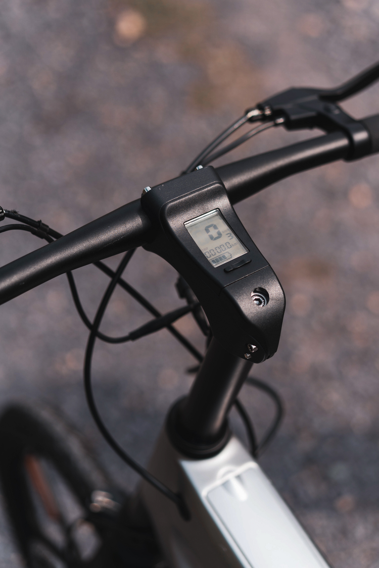 a close up of a bicycle handlebar