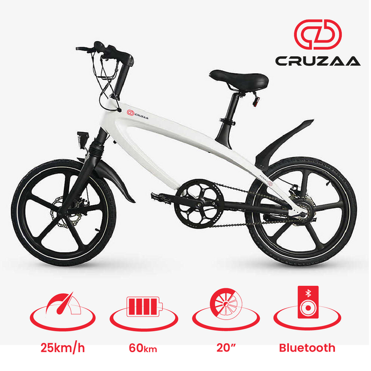 a white and black bicycle