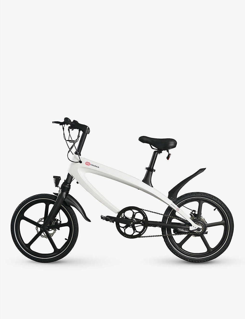 a white and black bicycle