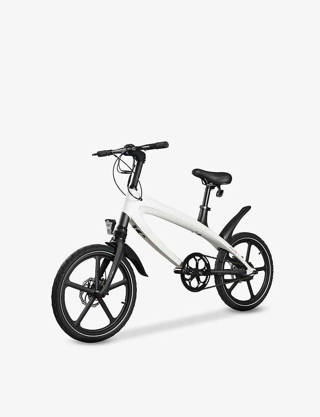 a white and black bicycle