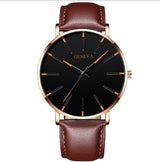 Quartz Watch with Mesh or Leather Strap