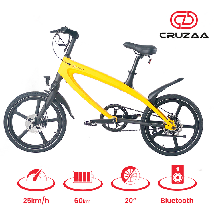 a yellow and black bicycle