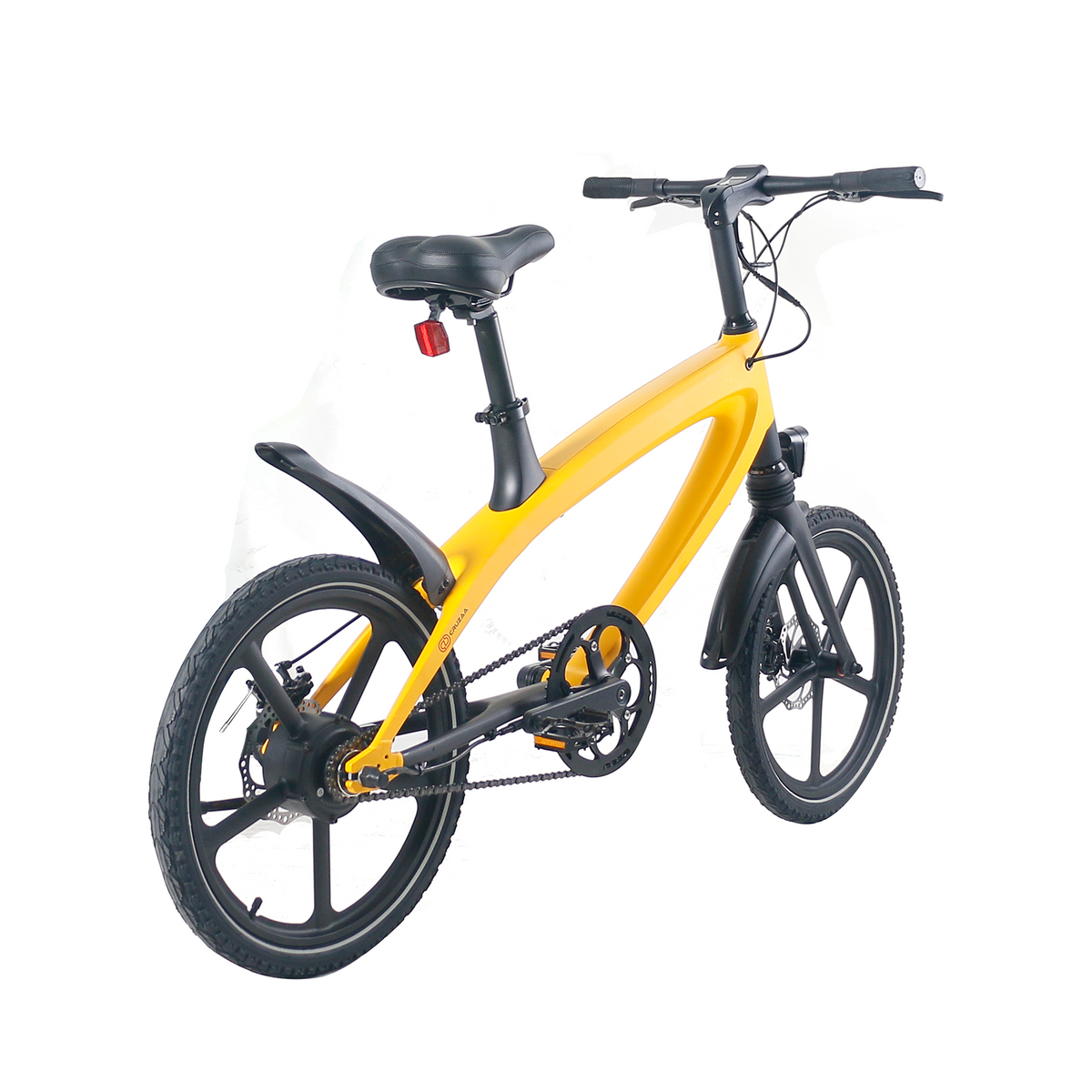 a yellow and black bicycle