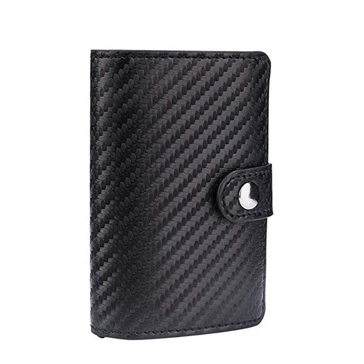 a black wallet with a button