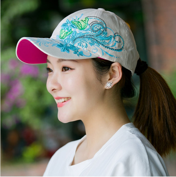 a woman wearing a white hat