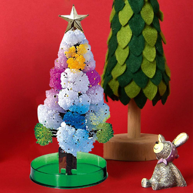 a group of christmas trees
