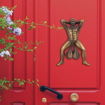 Muscle Man Resin Pendant Funny Doorbell Door Knocker Ornament
