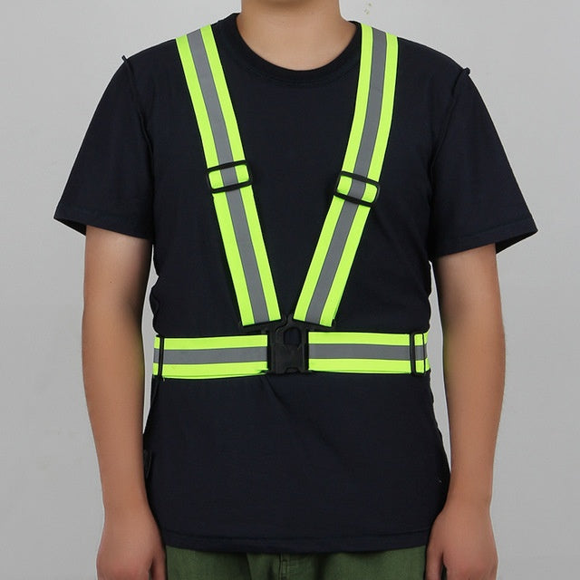 a man wearing a safety vest