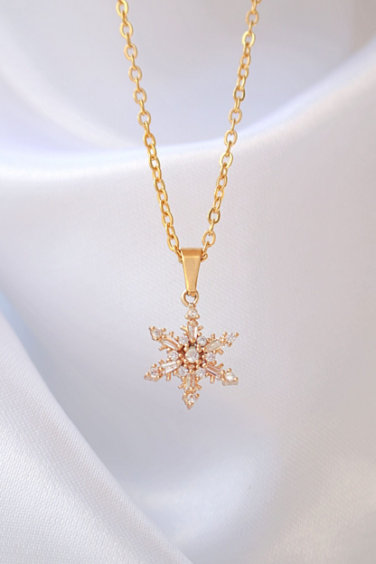 "Snow Princess" | 24K Snowflake Necklace