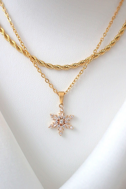 "Snow Princess" | 24K Snowflake Necklace