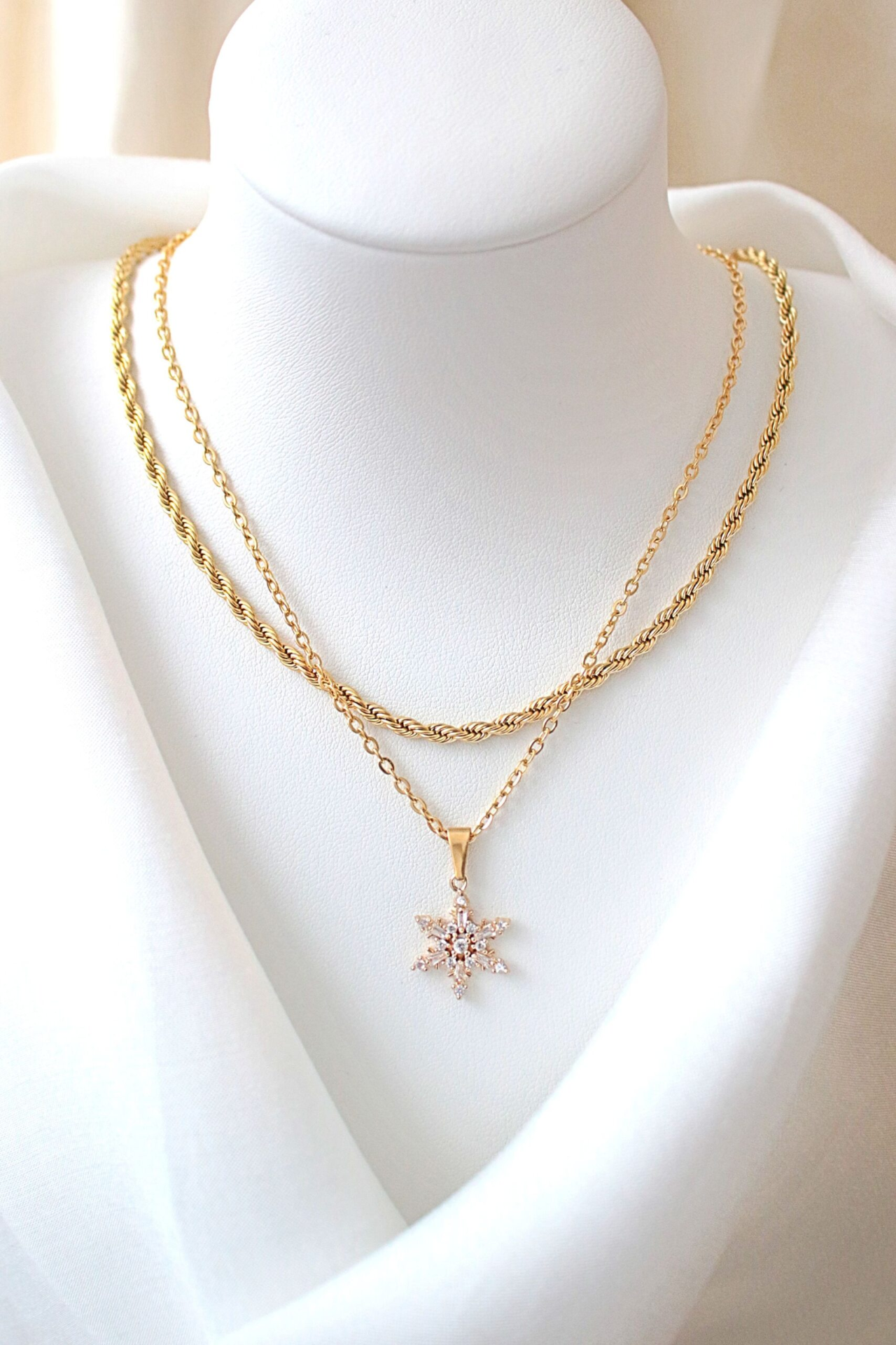 "Snow Princess" | 24K Snowflake Necklace