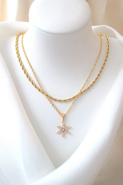 "Snow Princess" | 24K Snowflake Necklace