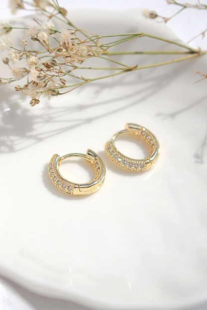 "Lorena" | 24K CZ Hoops