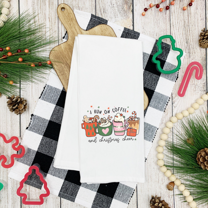 Funny Christmas Sarcastic Quote Kitchen Towel, Silly Coffee Saying Decorative Christmas Hand Towel for Kitchen or Bathroom, Christmas Towel