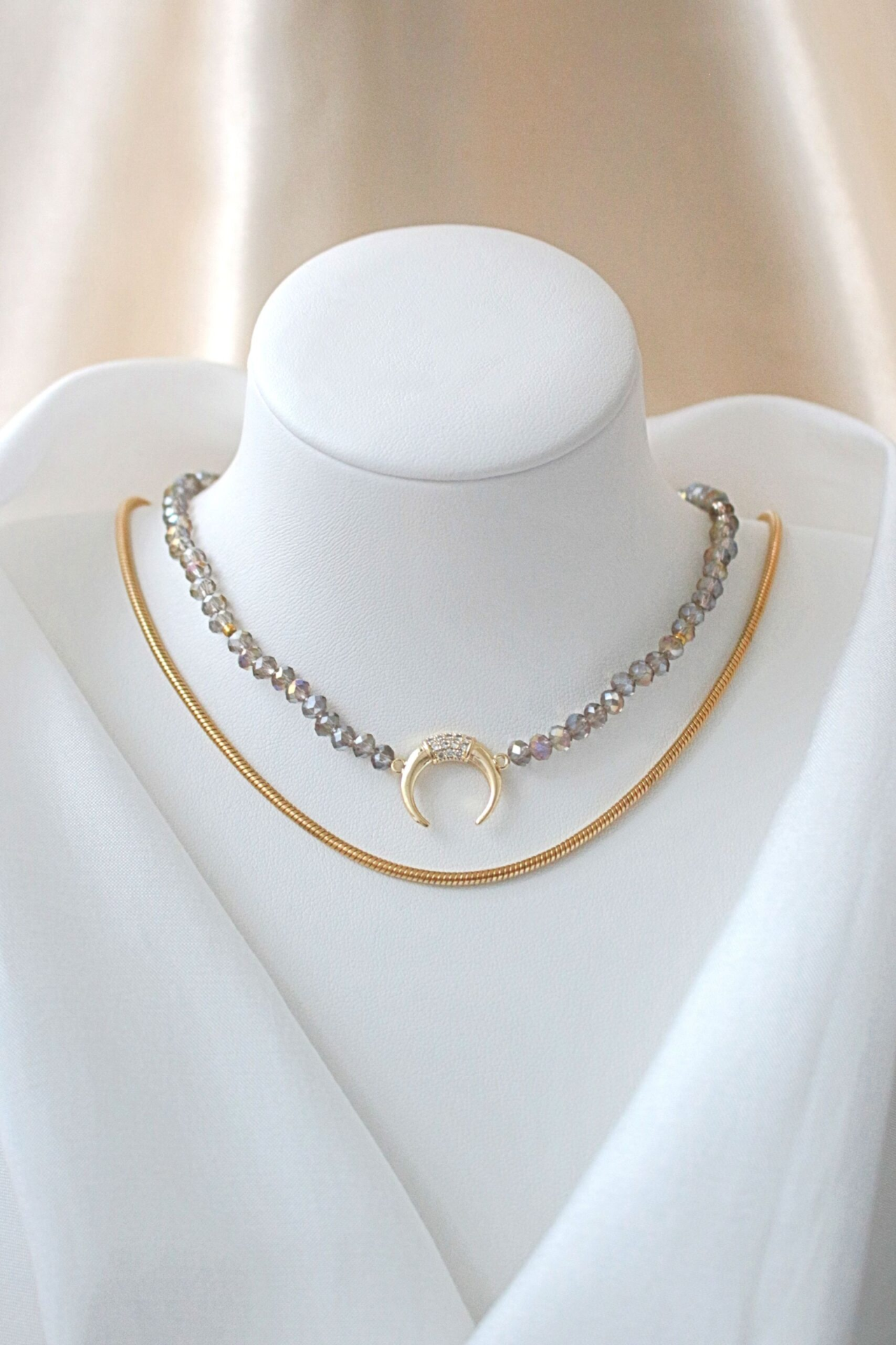 "Mermaid Spell" | 18K Chrome Austrian Crystals Choker
