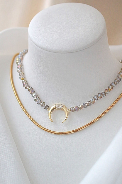 "Mermaid Spell" | 18K Chrome Austrian Crystals Choker