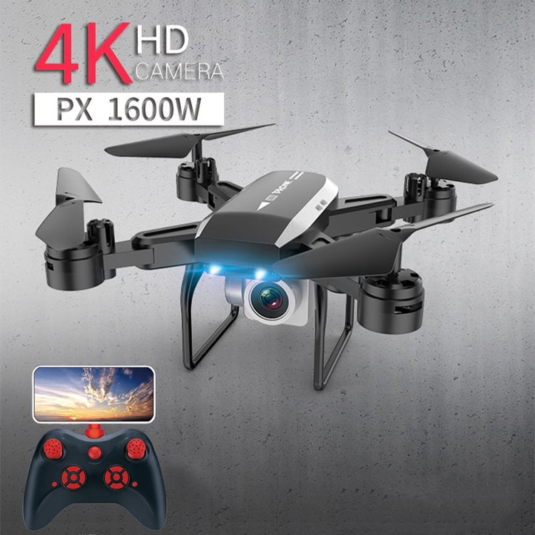 a black drone with a camera and a video game controller