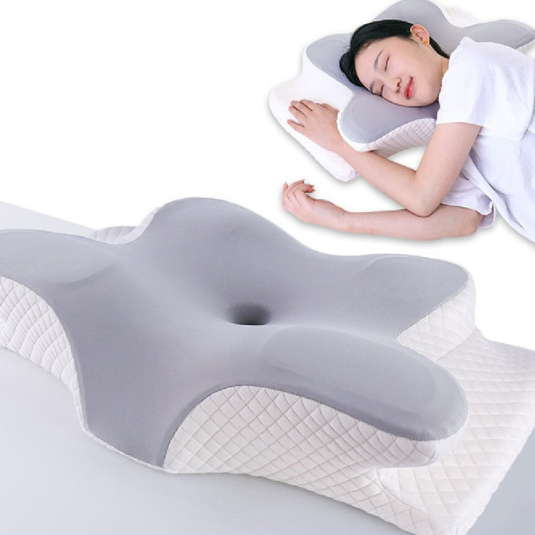 a woman sleeping on a pillow
