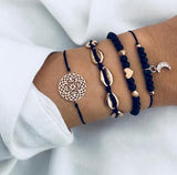 Beaded Bracelet and Anklet Set