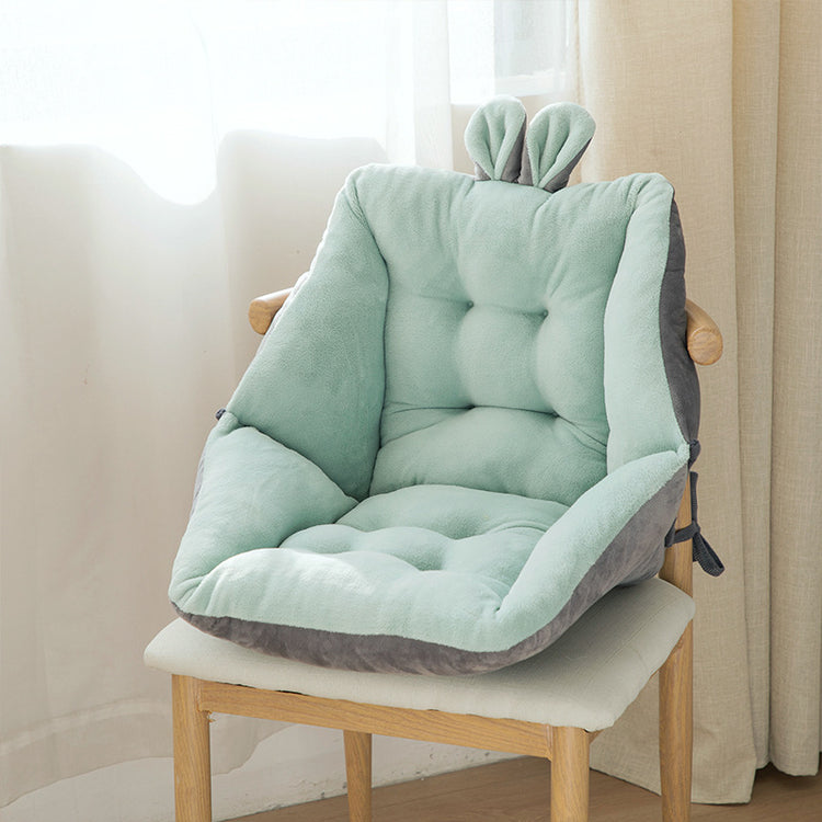 a chair with a cushion
