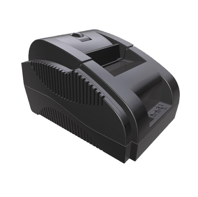 a black printer with a label