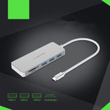 USB 3.0 Hub with SD and TF Card Reader