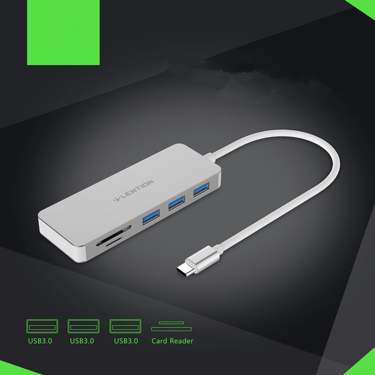 a white usb hub with a cable