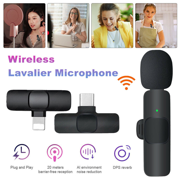 a microphone with different images of women