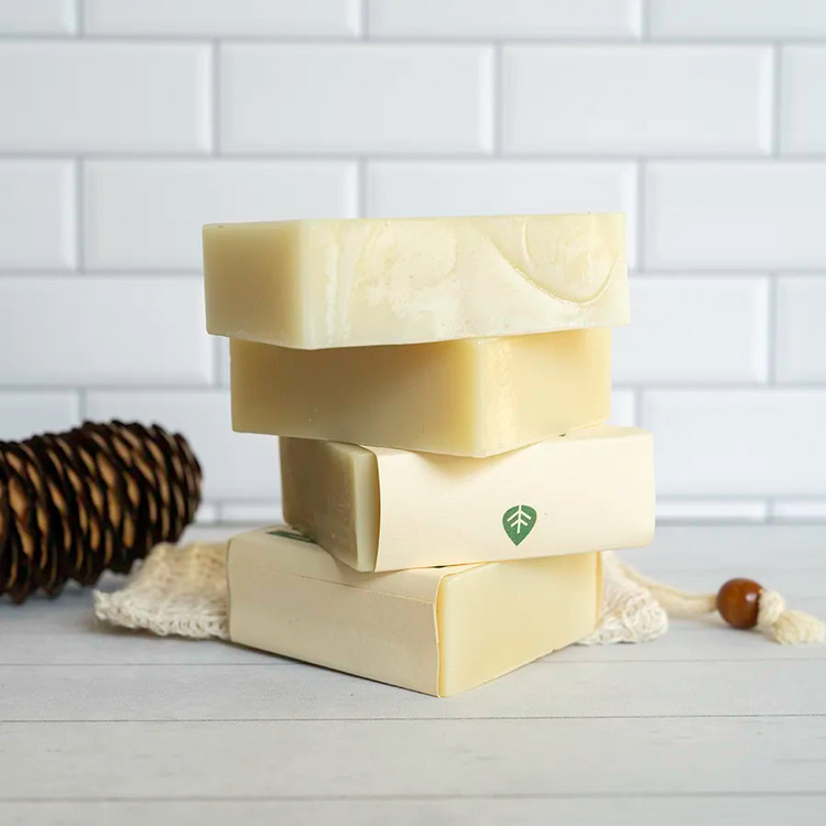 a stack of soaps on a table