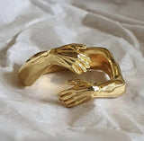 Hands-Embracing Love Ring