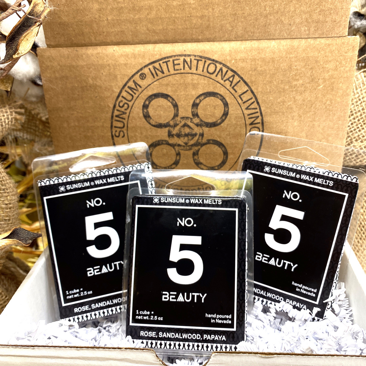 a box with black and white labels