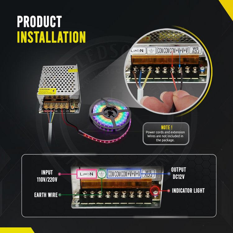 a diagram of a product installation