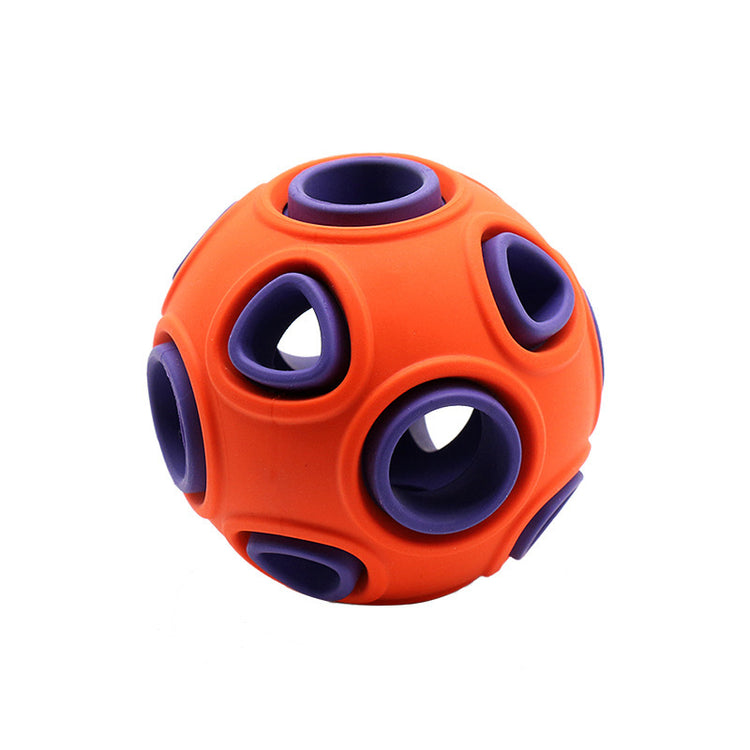 a orange and purple ball