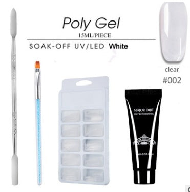 a set of gel polish and nail art