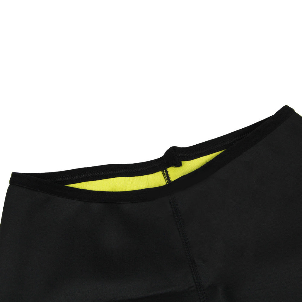 a black and yellow shorts