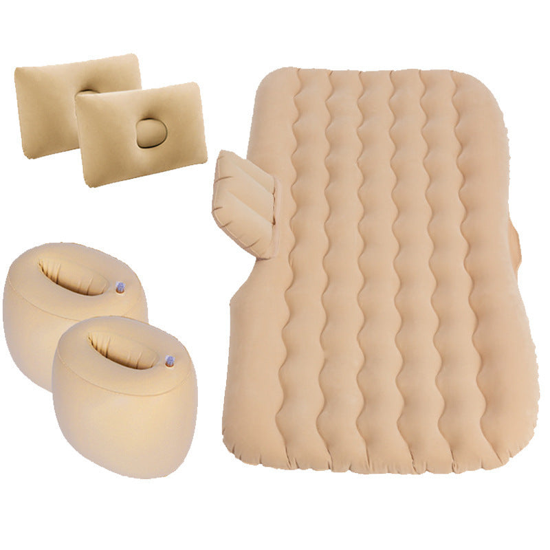 a set of air mattresses and pillows
