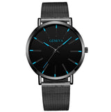 Quartz Watch with Mesh or Leather Strap