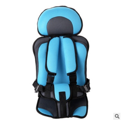 a blue and black baby seat