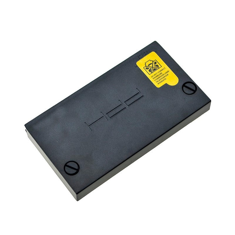 a black rectangular object with a yellow label
